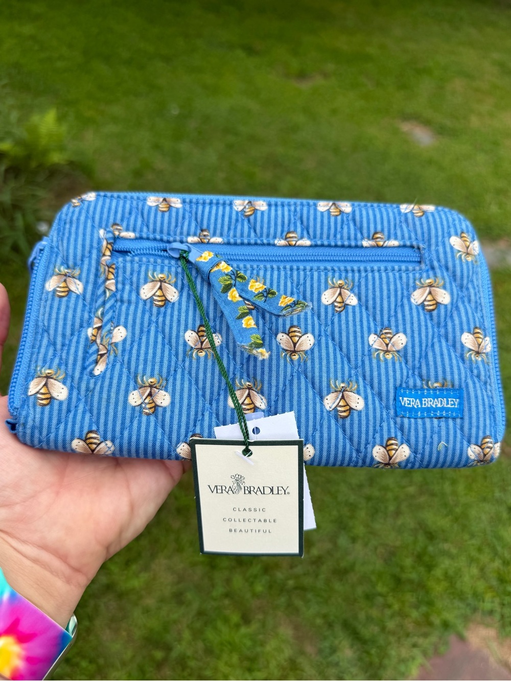 Vera Bradley Bees Zip Around Wallet Rare Retired Vintage New Old Stock NWT